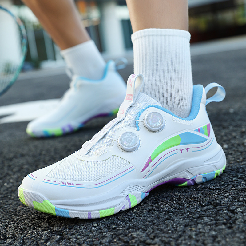 Men's And Women's Badminton Table Shoes, Low-top Leather Sports With Swivel Buckle, Volleyball Tennis Shoes_vogvips.com