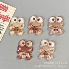 新款青蛙小动物透闪树脂diy材料洞洞鞋鞋花手机壳冰箱贴头绳发饰