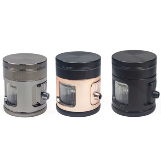 温州厂家电动带灯磨烟器63mm平板盖研磨烟器Grinder
