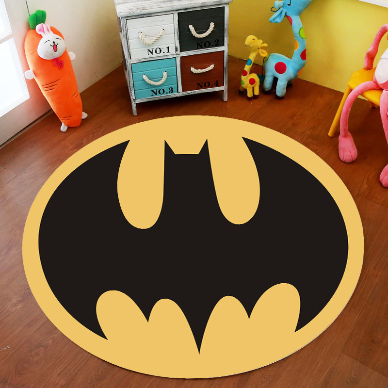 Transfronteriza de dibujos animados alfombra redonda dormitorio lindo cama completa estera de noche engrosada de terciopelo de cristal alfombra del piso de los niños alfombra de la habitación