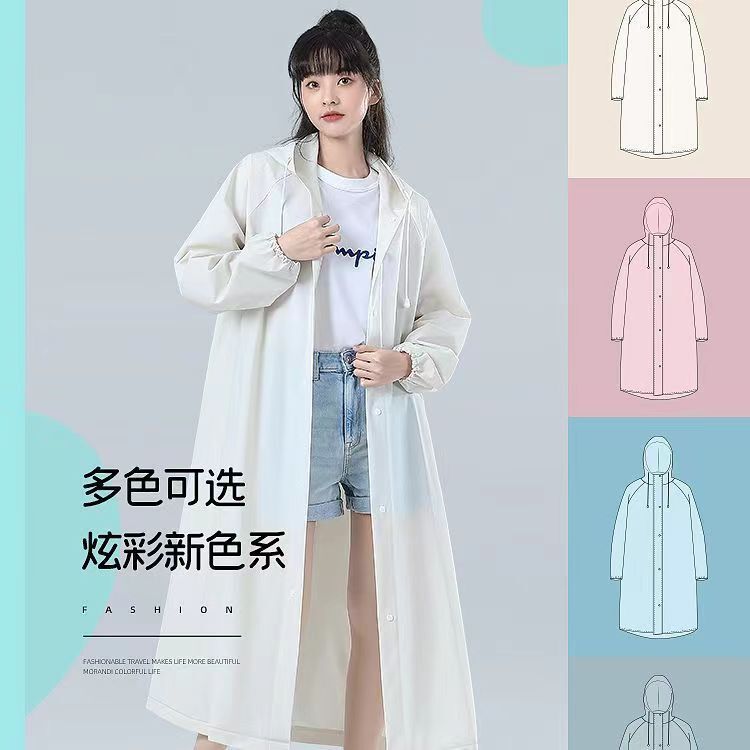 Men's and Women's Disposable Long Raincoats, Full-Body Stormproof, Thickened, Portable for Adults, Card-Sized, Hiking, Thickened, Waterproof