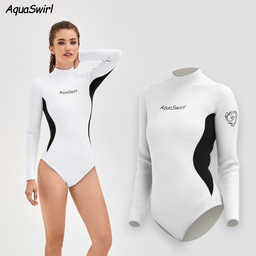 Customized Cross-Border Super Elastic Wetsuit One-Piece Women's 2.5mm Wet Suit Cold-Proof Cr Wetsuit Warm and Wear-Resistant Winter Swimsuit