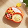 Orange, dinosaur, dinner plate