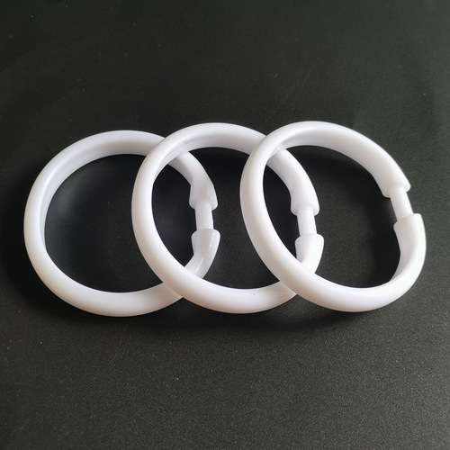 5YA1 thickened plastic round shower curtain hook ring enlarged curtain buckle opening hanging ring live mouth shower curtain hook ring with