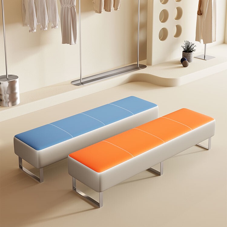 Barber Shop Waiting Sofa, Clothing Store, Shoe Store, Narrow Shoe Fitting Stool, Early Education Clinic, Rest Area, Long Sofa