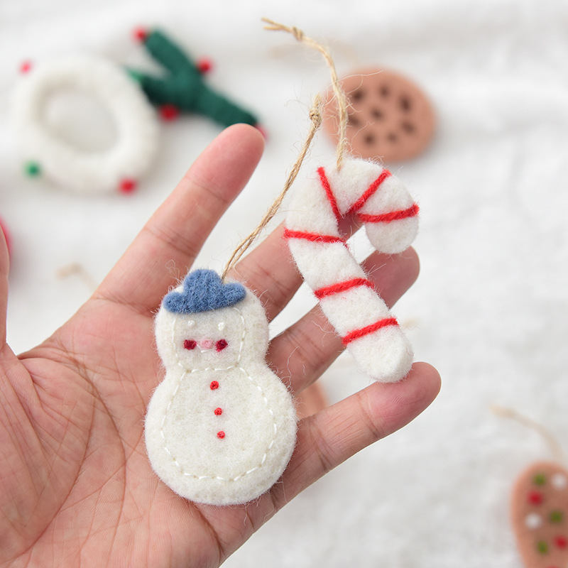 クロスボーダークリスマスウールフェルト雪だるまクリスマスボールセット装飾ペンダントクリスマスオーナメントクリスマスオーナメント|undefined