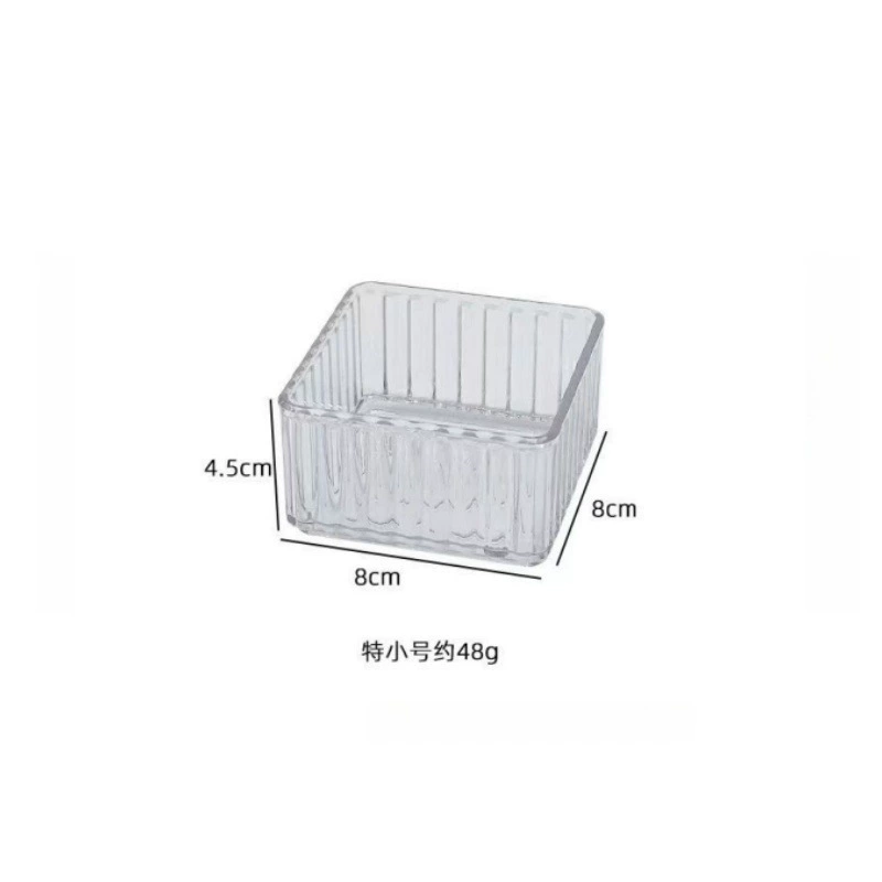 Органайзер для косметики, прозрачный акрил, лоток 8×8×4,5 см, держатель для помады