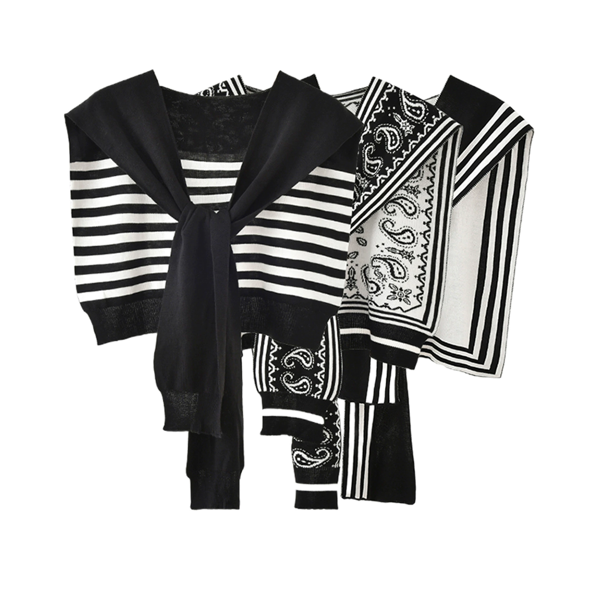 High-end cloak, autumn shirt, knitted keep warm false collar, internet celebrity