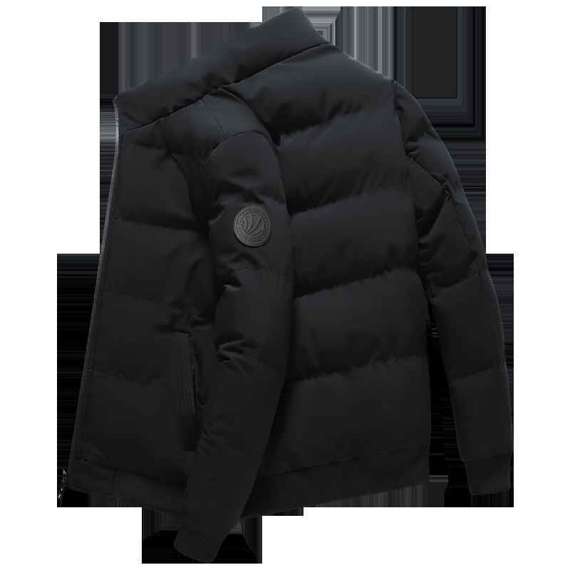 Herrkläder vinter ny herr ståkrage slim fit vadderad jacka mode ungdom förtjockad vadderad jacka herrkläder_voghion.com