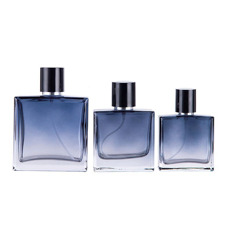 30/50/100ML螺口香水瓶渐变蓝香水分装瓶按压喷雾Perfume Bottle