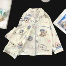 儿童睡衣春秋季2025新款云朵棉女童中大童长袖开衫家居服套装批发