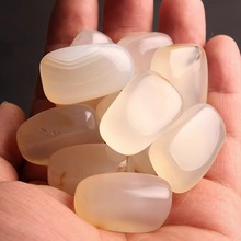 天然白玛瑙玉髓大颗粒原石摆件鱼缸石家装盆栽居家摆件鱼缸造景石