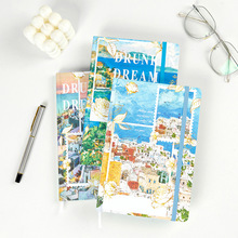 手绘插画国潮油画a5笔记本子学生小清新ins风绑绳横线女生记事本