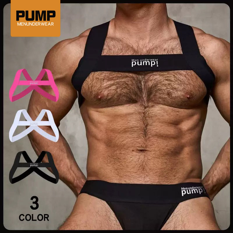 Body Shaping Men's Strapless Strap Elastic Fitness Shaping Shoulder Strap Muscle Trendy Men's Sports Decoration European and American Party Chest Strap