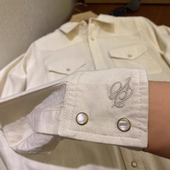 原票商品の目を閉じて、L * P客供環境保護酵素水洗綿刺繍長袖カウボーイシャツ女