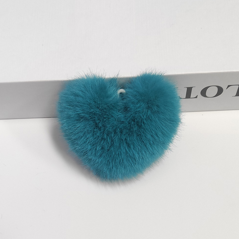 8cm lake blue peach heart