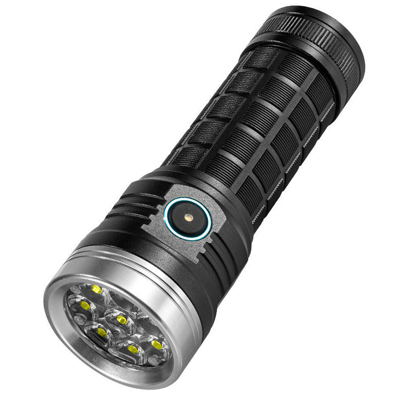 Cruz-frontera multi-Lámpara cuentas linterna de luz fuerte iluminación al aire libre impermeable emergencia portátil multifunción USB recargable linterna