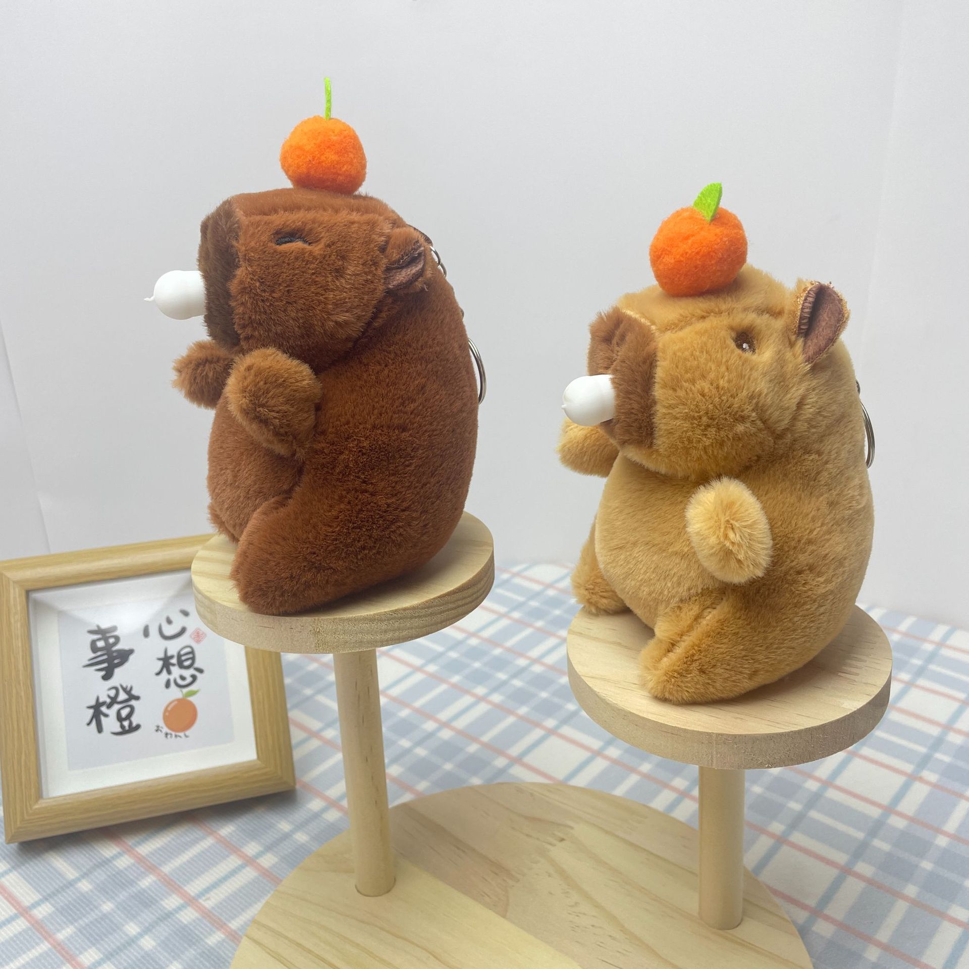 Internet Celebrity Popular Spit Bubble Capibala Doll Cute Capybara Pendant Plush Toy Doll Grabber Doll Wholesale