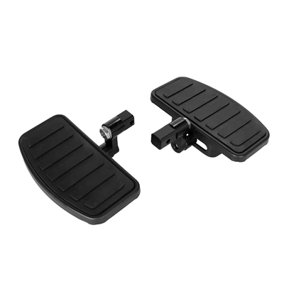 Motorcycle accessories: Modified front and rear large footrests, suitable for VTX 1300/1800 (Motorcycle pedals) - striped-folding-honda-scooter-black
