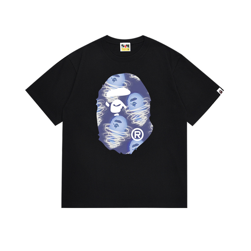 国境を越えた売れ筋BAPE X Miami International MIAMIジョイント漫画男女同型半袖スポーツTシャツトレンディブランド|undefined