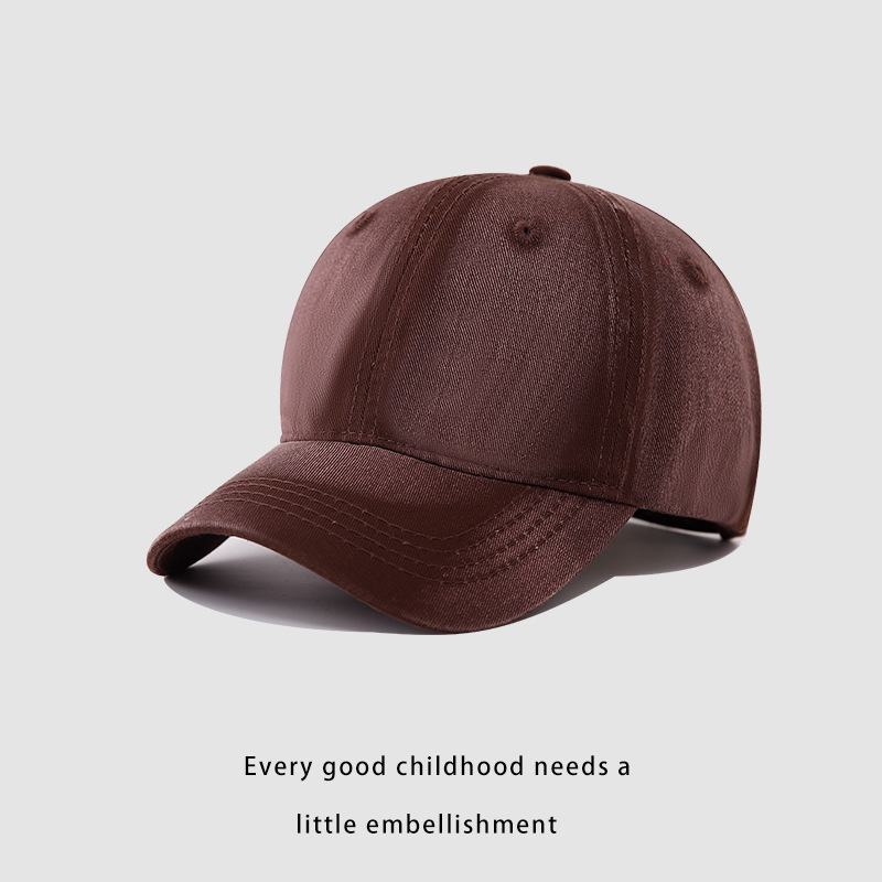 Sombreras de boca de pato de cabeza grande para niños y niñas de verano muestran la cara pequeña delgada blando sombrero de béisbol profundo transpirable sombrero profundo