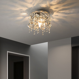Entrance Corridor Aisle Light Post-Modern Light Luxury Crystal Bedroom Ceiling Light Cloakroom Balcony Zhongshan Lighting Wholesale