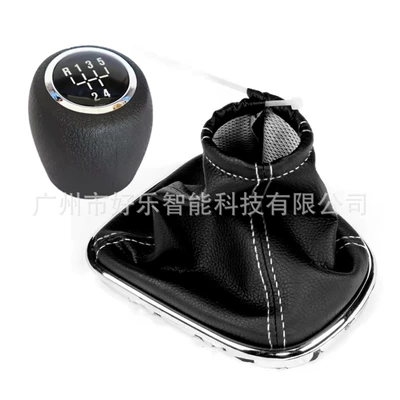 Cab and accessories, 2008 - 2012 shift - sk-chevy43-black-leather-white-stitching-set-r5-speed-plastic-head-two-piece-set