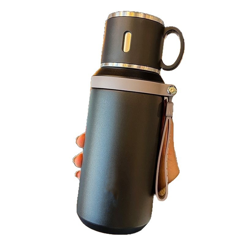 新しい 316 ステンレス鋼魔法瓶カップ厚みのあるシンプルな茶水分離大容量家庭用ウォーターカップポータブルケトル|undefined