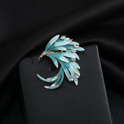 Phoenix Feather Brooch, High-End – Yaxa sancaqları