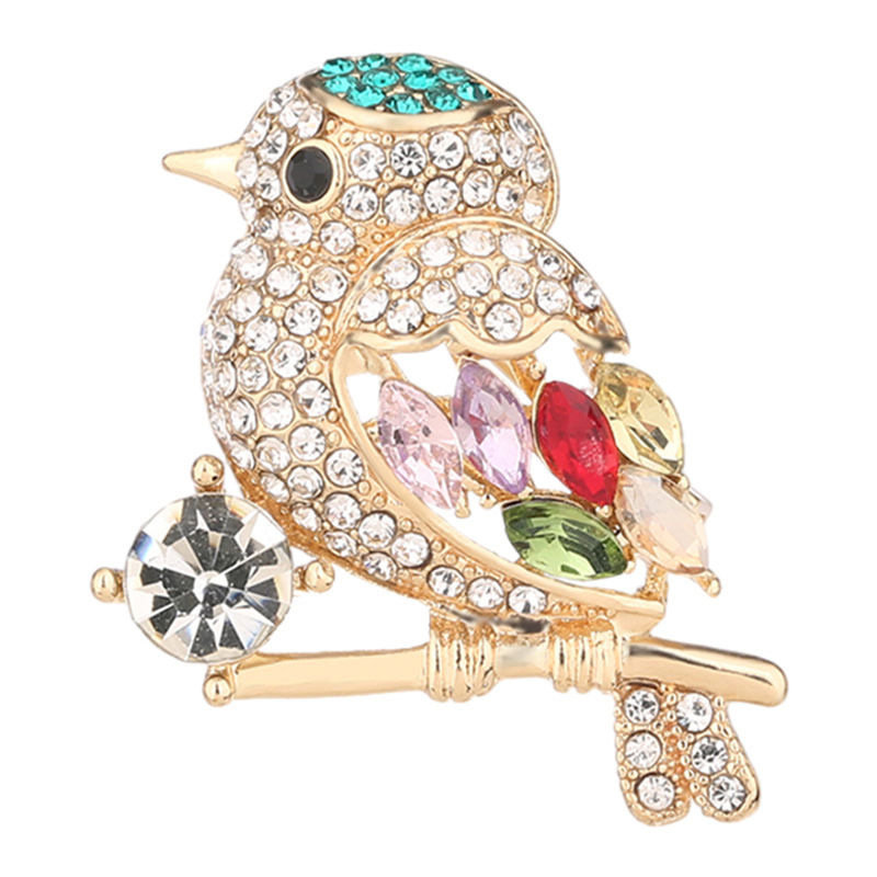 Süße Elsterbrosche High-End-Frauen Luxus exquisite Corsage Temperament Pin Anti-Exposition Schnalle Kleidung Dekoration_voghion.com