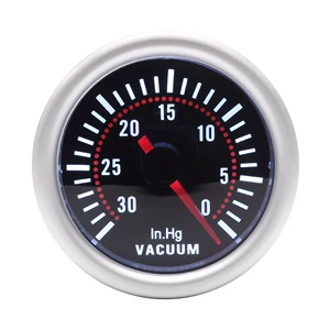 52mm 12V avtomobil vakuum ölçən, tüstü linzalı, ağ LED