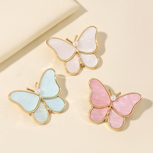 New Natural Fritillaria Butterfly Brooch Anti-Light Pin Corsage Advanced Sense Niche Korean Corsage Decoration