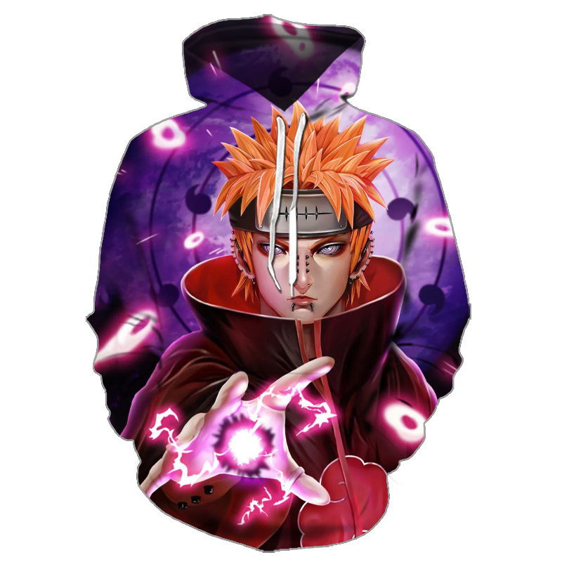 2021 Japanese diffuse Naruto vests 3D digital printing pullover hooded vests coat cartoon men's vests