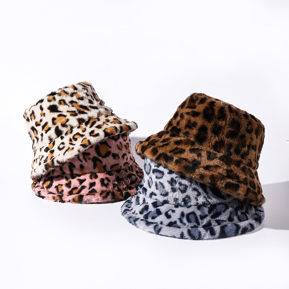 Unisex Streetwear Leopard Flat Eaves Bucket Hat display picture 4