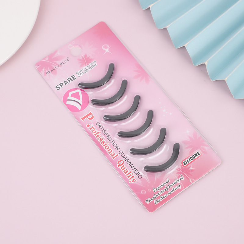 Tira rizador de pestañas de repuesto, tira de silicona universal, artefacto de pestañas elástico, estilo duradero, paquete de 6 herramientas de belleza para mujeres
