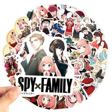 50张间谍过家家涂鸦贴纸阿尼亚手账旅行箱笔记本手机汽车贴纸批发