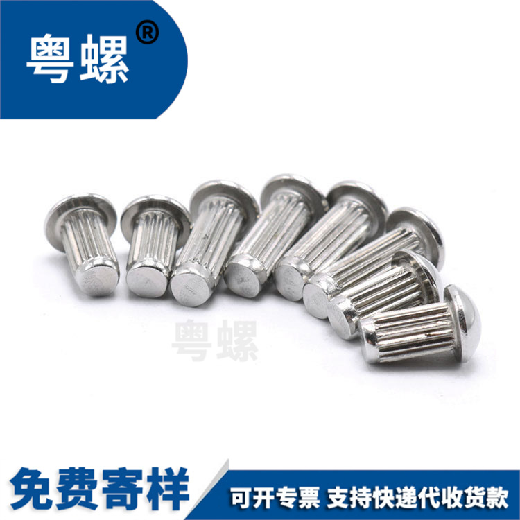 GB827不锈钢304标牌铆钉 滚花铆钉 铭牌商标实心铆钉M2M2.5M3M4M5