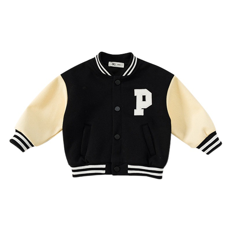 Youbao otoño e invierno niños coreanos letras a juego de colores uniformes de béisbol deportivos para niños chaquetas para niñas rebeca para bebés engrosada marea