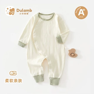 连体衣婴儿春秋款宝宝衣服纯棉长袖睡衣爬爬服舒绒哈衣初生打底衣