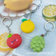 PVC Cartoon Fruit Club Keychain Pendant Creative 3d Doll Strawberry Acura Durian Jewelry