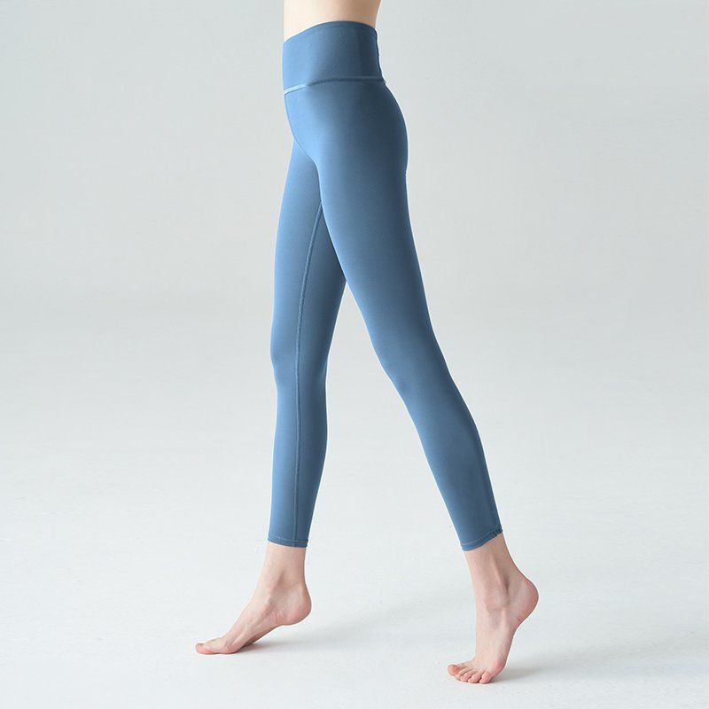 Seamless peach yoga pants women's elastic tight breathable leggings quick-drying sports high waist belly contracting fitness pants summer