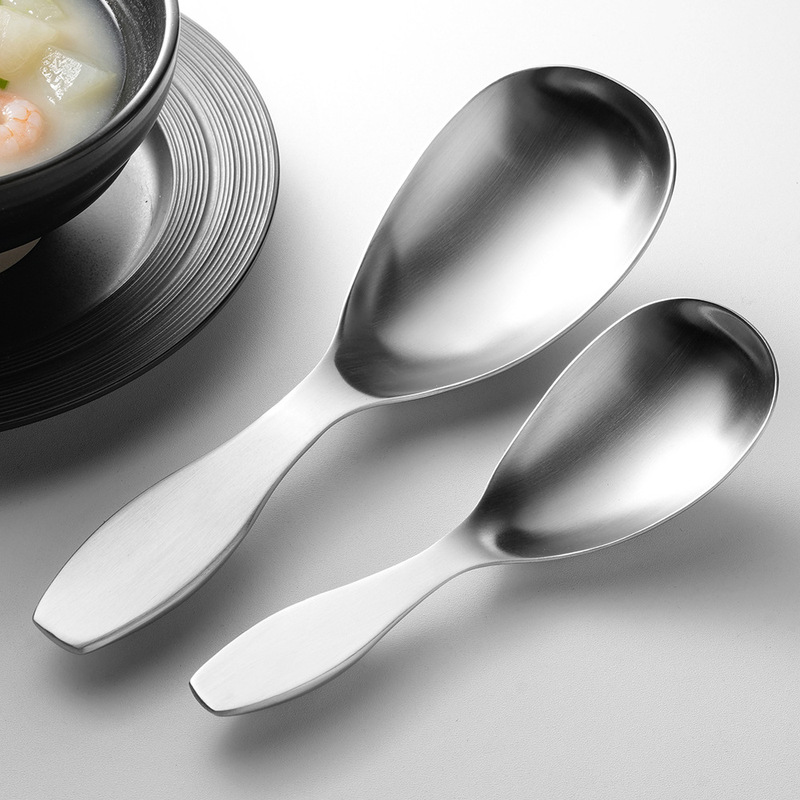 304 stainless steel serving spoon, kitchen utility serving spoon, household dining spoon, high aesthetic value, thickened and deepened soup spoon 304 stainless steel serving spoon, kitchen utility serving spoon, household dining spoon, high aesthetic value, thickened and deepened soup spoon