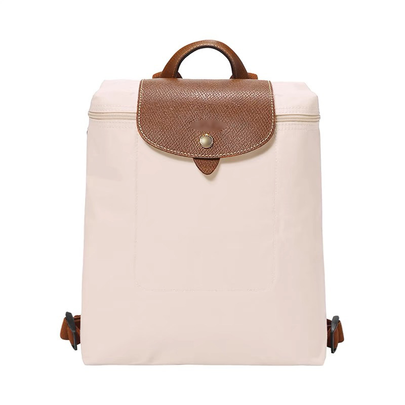 Longxiang Backpack French Classic Anniversary Nylon Imitation Leather Backpack Lightweight Cross-Border Guangzhou Factory Direct Sales Now