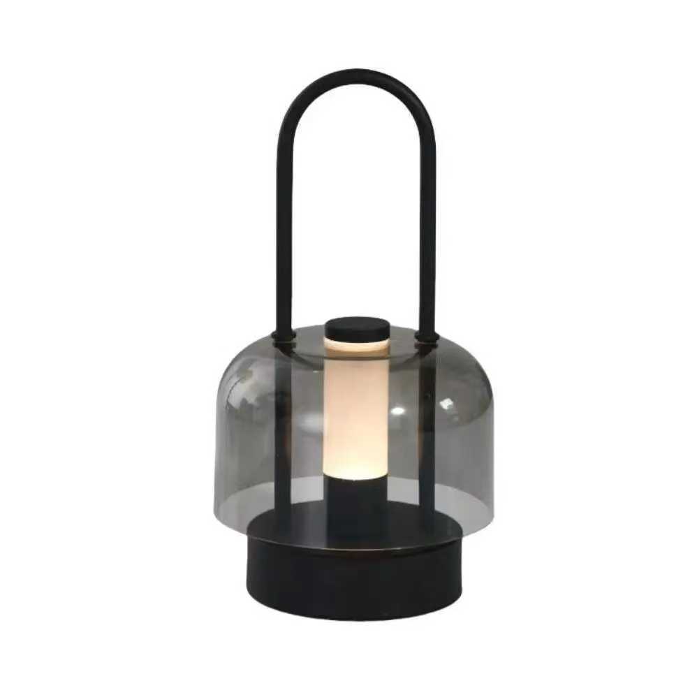 Retro viento red camping hogar sensación de atmósfera tridimensional habitación recargable lámpara de noche lámpara de escritorio ins