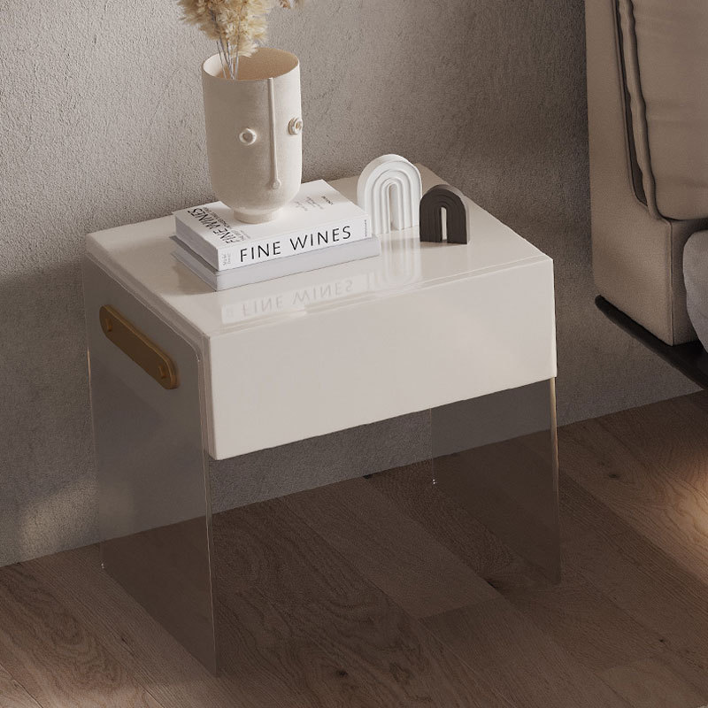 Suspendido mesita de noche de acrílico moderno diseñador minimalista en línea rojo creativo colgante cama de almacenamiento gabinete lateral ventas directas de la fábrica