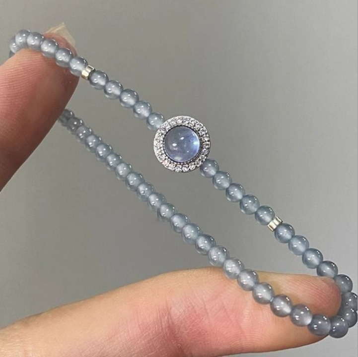 モアナ深海ブルーブレスレットオリジナルグラデーションニッチブルーシーフィッシュテールヒトデガラスブレスレットギフト|undefined