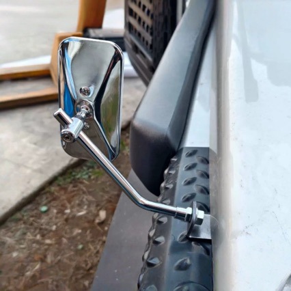 Suitable for Jimny 18-26 Models, Suzuki Jimny Hood Wide-Angle Mirror, Off-Road Modified Reversing Mirror, Electroplated