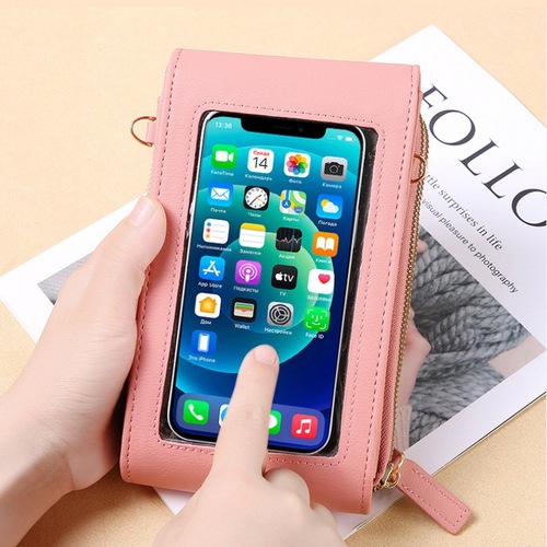 New versatile touch screen mobile phone bag for women, fashionable Korean style crossbody shoulder bag, multifunctional mini daily bag for girls