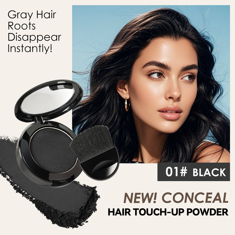 MLSMILE发际线蓬松粉遮白补发带刷美发粉饼hairline color powder|undefined