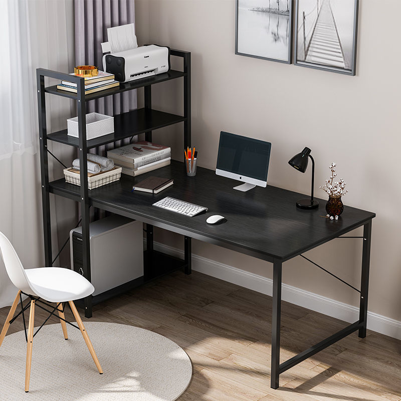 Computer desk bookshelf integrated desktop desk home bedroom table steel frame computer desk student writing desk desk wholesale
